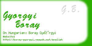 gyorgyi boray business card